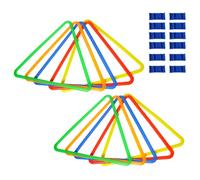 Kaeltsyn Set Giochi Lancio degli, Cerchio, 38CM triangle10cir | colorati e elementi fissaggio per allenamento agilità, attività coordinazione ' equilibrio