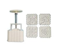 Kaeltsyn Stampo da 180 g con 4 diversi timbri a forma di fiore, per biscotti di metà autunno