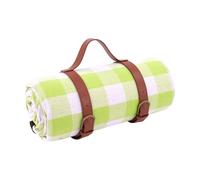 Kaeltsyn Tappetini da campeggio impermeabili per esterni, 150 x 200 cm, con imbottitura in spugna spessa e fibbie in metallo, cinturino di fissaggio in pelle, per esterni e picnic