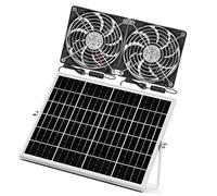 Kaeltsyn Ventilatore Solare efficienza energetica per Uso Esterno con Cavo da 3, 1 m Custodia in ABS per Finestra Circolazione ' della Serra Ventilatore Solare Esterno