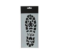 Kaemingk Adesivi per scarpe, motivo Babbo Natale, 12,5 x 25 cm, set da 2 pezzi, autoadesivi e rimovibili, per pavimenti, pareti, finestre, impronta natalizia, colore nero