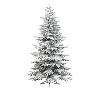 Kaemingk, albero di Natale artificiale Snowy Alaskan, coperto di neve e ghiaccio, da 1,5 m, 1,8 m, 2,1 m, 2,4 m, 3 m, abete tradizionale e realistico di colore verde, con base in metallo, Snowy Alaskan Fir, 10ft (300cm)