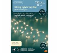 Kaemingk Catena Luminosa Extra Dense 756 microled Bianco Caldo con Giochi di Luce Filo Argento