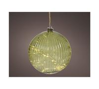 Kaemingk Decoro Sfera vetro con micro led Verde