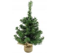 Kaemingk Everlands - Mini albero di Natale artificiale, in sacchetto di iuta, 45 cm