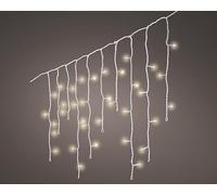 Tenda luminosa Stalattiti Led bianco caldo 7,5m 175 led cavo bianco per esterno