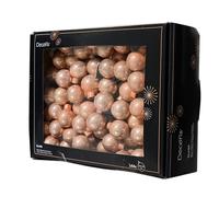 Kaemingk Palline di Natale in filo di vetro, 2,5 cm x 144 pezzi, lucide, piccole palline decorative, decorazioni per albero di Natale e decorazioni natalizie, perle di pesca