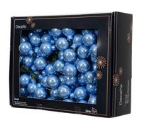 Kaemingk Palline di Natale in filo di vetro, 2,5 cm x 144 pezzi, lucide, piccole palline decorative, decorazioni per albero di Natale e decorazioni natalizie, blu cielo