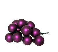 Kaemingk Palline di Natale in filo di vetro, 2 cm x 12 pezzi, opache, piccole palline decorative, decorazioni natalizie e fico