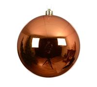 Kaemingk Palline di Natale in plastica, 14 cm x 1 pezzo, grandi e infrangibili, XXL, per Natale, decorazioni per albero di Natale, colore arancione