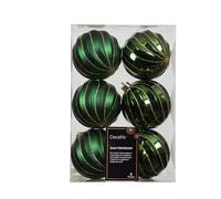 Kaemingk Set palline albero Natale (6pz) Plastica Pine green 26080