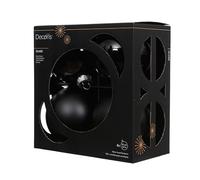 Kaemingk Palline di Natale in vetro, 10 cm, 4 pezzi, opache e lucide, grandi palline per albero di Natale per Natale, decorazioni per albero di Natale e albero di Natale, colore nero