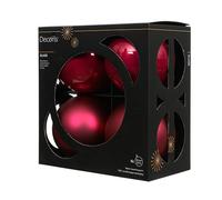 Kaemingk Palline di Natale in vetro, 10 cm, 4 pezzi, opache e lucide, grandi palline per albero di Natale per Natale, decorazioni per albero di Natale e decorazioni per albero di Natale, rosa festivo