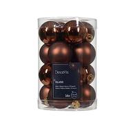 Kaemingk Palline di Natale in Vetro, 3,5 cm x 16 Pezzi, Marrone Caffè, Marrone, Cannella