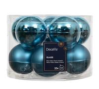 Kaemingk Palline di Natale in vetro 6 cm x 10 pezzi - opaco e lucido - Palline per albero di Natale - Decorazioni per albero di Natale & decorazioni per albero di Natale - blu folklore