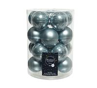 Kaemingk Palline di Natale in vetro, 6 cm x 20 pezzi, opache, lucide, azzurre, celeste, pastello