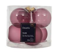 Kaemingk Palline di Natale in vetro 6 cm x 6 pezzi - opaco e lucido trasparente - Palline per albero di Natale - Decorazioni per albero di Natale & decorazioni per albero di Natale vintage