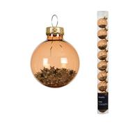 Kaemingk Palline di Natale in vetro con stelle, 3 cm, set da 9 pezzi, piccole palline per albero di Natale, decorazioni per albero di Natale e decorazioni per albero di Natale, colore: trasparente