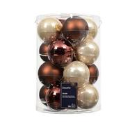 Kaemingk Palline di Natale in vetro da 8 cm, 16 pezzi, opache e lucide, grandi palline per albero di Natale per Natale, decorazioni per albero di Natale e decorazioni per albero di Natale, colore