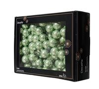 Kaemingk Palline di Natale su filo di vetro, 2,5 cm x 144 pezzi, bacche a specchio lucide, piccole palline decorative, decorazioni per albero di Natale e decorazioni natalizie, verde matchagr