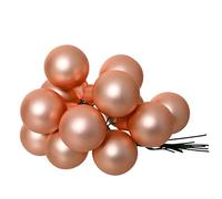 Kaemingk Palline di Natale su filo di vetro, 2 cm x 12 pezzi, opache, piccole palline decorative, decorazioni natalizie e perle di pesca