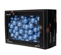 Kaemingk Palline di Natale su filo di vetro, 2 cm x 144 pezzi, piccole palline decorative, decorazioni natalizie e decorazioni natalizie, blu cielo lucido