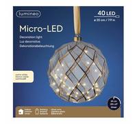 Decoro Kaemingk 487582 Sfera vetro con micro led Trasparente