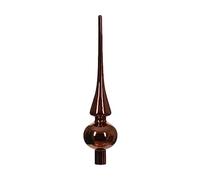 Kaemingk Punta per Albero di Natale in Vetro - Altezza 26 cm, Diametro 6 cm - Colore Marrone Caffè, Cioccolato, Rame, Cannella