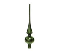 Kaemingk Puntale Albero di Natale in Vetro Verde Pino smaltato 26cm 1 Pezzo