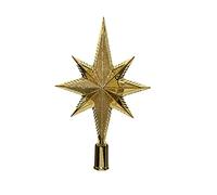 Kaemingk Puntale in vetro a stella Oro glitterato 6,5x14,5x25,5cm 1 pezzo