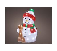 Kaemingk Pupazzo di neve luce fissa (25x20x38cm) 50 luci - LED IP44 Bianco