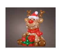 Kaemingk Renna luce fissa (34,5x38,5x44,5cm) (1pz) LUMINEO 80 luci - LED Bianco