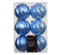 Kaemingk Set palline albero Natale (6pz) Plastica Sky blue 26085
