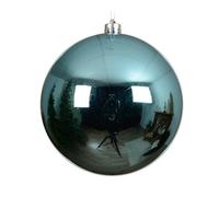 Kaemingk Palline di Natale in plastica, 14 cm x 1 pezzo, grandi e infrangibili, XXL, per Natale, decorazioni per albero di Natale e decorazioni per albero di Natale, blu folklore