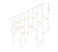 Tenda luminosa Stalattiti Led bianco caldo 5m 119 led cavo bianco per esterno