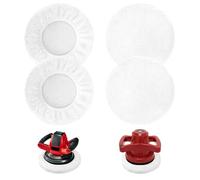 Kaempe 4 pezzi Lana d'Agnello Tamponi Lucidatura Auto, Accessori Compatibili con Lucidatrice Auto Einhell CE-CB 18/254 Li & Einhell CC-PO 90, per Dischi Di Lucidatura Con Diametro di 220-250 mm