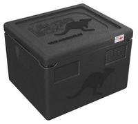 KÄNGABOX® Expert GN 1/2 nero, 10 litri, scatola termica per ristorazione e catering, perfetta per contenitori GN 32,5 x 26,5 cm, ultraleggera, impilabile, antiurto, lavabile in lavastoviglie e