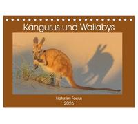 Kängururs und Wallabys (Tischkalender 2026 DIN A5 quer), CALVENDO Monatskalender: Das Känguru ist Nationalsymbol bzw. auch Wappentier von Australien ... Tier des australischen Kontinents.