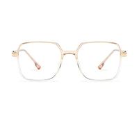 KAEOISFU Occhiali da lettura trasparenti quadrati oversize Uomo Donna Occhiali da computer con blocco della luce blu Occhiali da lettura con prescrizione