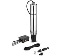 Kärcher 1.645-421.0 Bp 4 Deep Well Elettropompa Da Giardino, Portata 4600L/H, Profondità d'Immersione 12 m, Pressione 4.3 m/Bar, Raccordo Tubo, Cavalletto