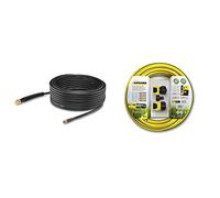 Kärcher 2.637-767.0 Set Sturatubi, 15 m & Kit di Raccordo per Idro, Tubo da 3/4