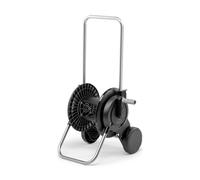 Kärcher Carrello avvolgitubo HT 2, compatto e mobile con base extra larga, manico regolabile in altezza, connettore tubo angolato, nero