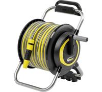 Kärcher Set di supporto per tubo flessibile HR 4.30, facile da riporre a parete e per uso mobile in giardino, supporto per siringhe, con tubo da 30 m e accessori, colore nero