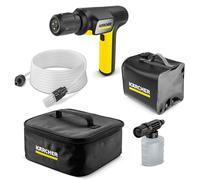 Kärcher Idropulitrice OC Handheld Compact Adventure, pressione media, max 15 bar, pieghevole, porta USB-C, 150 l/h, peso 0,8 kg, 4 in 1 Multi Jet, tubo (5 m), ugello schiuma Pro, tanica acqua