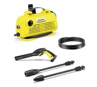 Kärcher K 2 Premium Horizontal - Idropulitrice ad Alta Pressione, 1400W, 110 bar, Idropulitrice elettrica acqua fredda compatta, Giallo/Nero