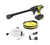 Kärcher KHB 6 Plus - Pulitore a pressione a batteria da 18 V, con batteria e caricatore rapido, pressione 24 bar, 5 in 1 Multi Jet, attacco per tubo da giardino A3/4", serbatoio dell'acqua pieghevole