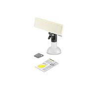 Kärcher Kit con bottiglia nebulizzazione spray per lavaggio vetri, comprensivo di panno in microfibra con laccetto di fissaggio, detergente per vetri largo e stretto, raschietto per sporco grossolano