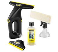 KÄRCHER lavavetri a batteria WV 2 Universal Precision+ Black, autonomia: 35 min, serbatoio: 120 ml, 2 labbra di aspirazione, flacone spray e panno in microfibra, detergente per vetri 20 ml