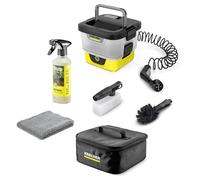 Kärcher Mobile Outdoor Cleaner OC 4 + Bike Kit, portata: 2 l/min, peso: 3,1 kg, serbatoio acqua: 8 l, batteria agli ioni di litio, tubo a spirale, filtro dispositivo, spazzole universali, Multi Jet 4