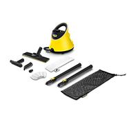 Kärcher SC 2 Deluxe EasyFix - Pulitore a vapore compatto, 1900W, Accessori, panno in microfibra e panno Easyfix inclusi, Filtro Anticalcare, Giallo/Nero